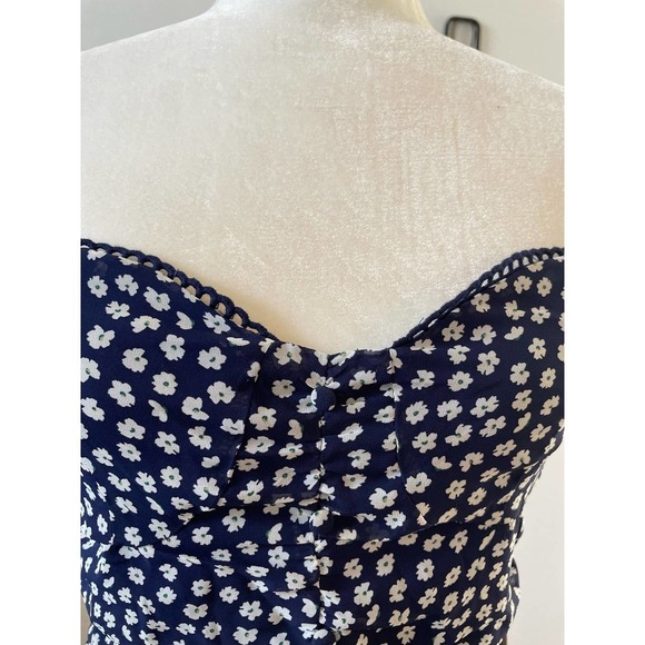 Purple Snow Women's Daisy Floral Bodycon Dress Navy Blue Size Medium - Picture 6 of 6